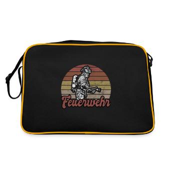 Firefighters Firefighter Comrades Extinguish Fire - Retro Bag - black/gold - Back