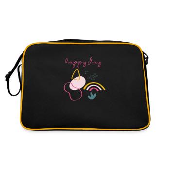 Happy day - Retro Bag - black/gold - Back