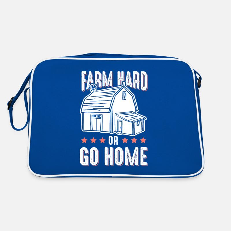 Farm Hard Or Go Home Funny Retro Bag