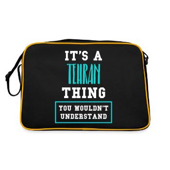 Tehran Tehran Iran Gift - Retro Bag - black/gold - Back