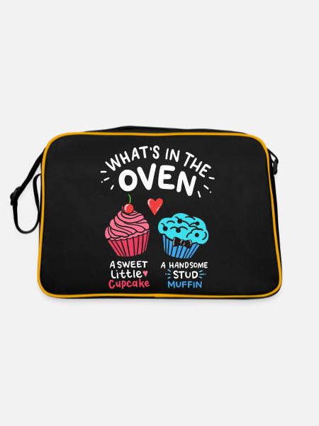 Gender Reveal Baker - Retro Bag - black/gold - Back