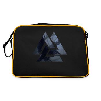 Viking Viking Valhalla Odin Thor Nordmann Rabe - Sac Retro - noir/or - Dos