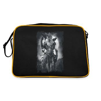 Viking Viking Valhalla Odin Thor Nordmann Skal - Sac Retro - noir/or - Dos