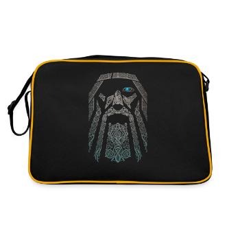 Viking Viking Valhalla Odin Thor Nordmann Skal - Sac Retro - noir/or - Dos