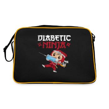 Diabetes diabetic insulin blood sugar gift - Retro Bag - black/gold - Back