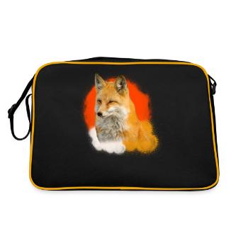 Renard renards illustration design animal cadeau - Sac Retro - noir/or - Dos