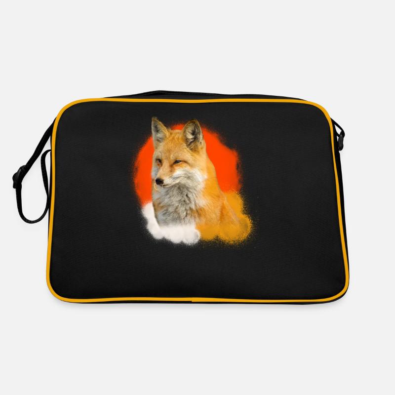 Fox foxes illustration design animal gift Retro Bag