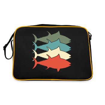 Pêche au thon au large - Sac Retro - noir/or - Dos