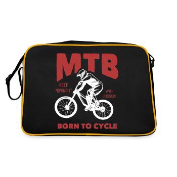 Bicycle Bicycling Biker Cycling Bicycle - Retro Bag - black/gold - Back