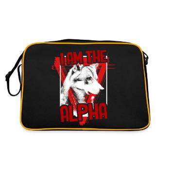 Bad wolf moon wolves - Retro Bag - black/gold - Back