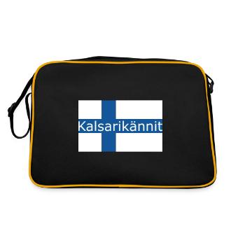 Drapeau Kalsarikännit Finlande - Sac Retro - noir/or - Dos
