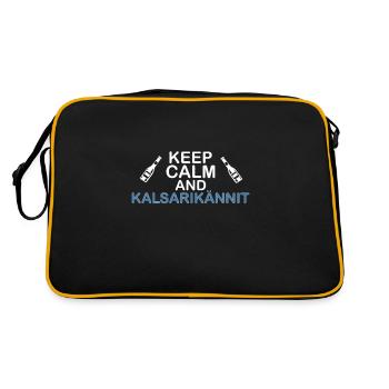 reste calme et Kalsarikännit - Sac Retro - noir/or - Dos