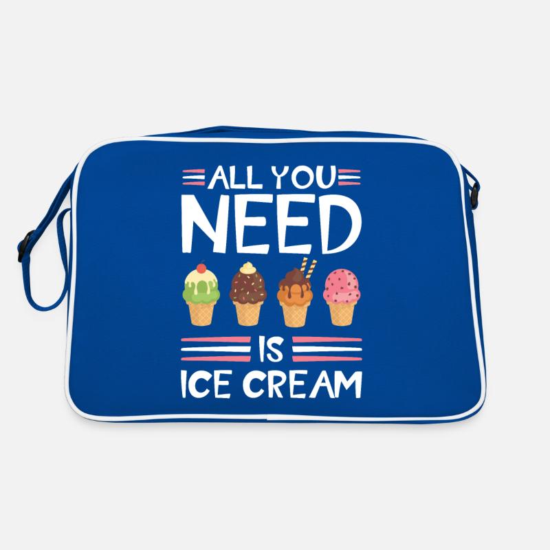 Crème glacée crème glacée nourriture drôle disant Sac Retro