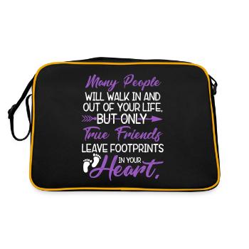 Amitié disant que les amis aiment - Sac Retro - noir/or - Dos