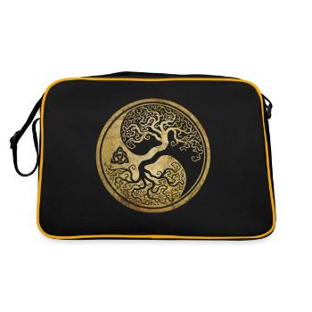 Viking Viking Valhalla Odin Thor Nordmann Skal - Sac Retro - noir/or - Dos