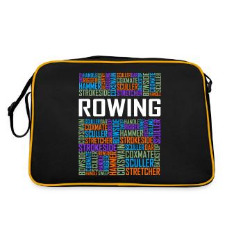 Rowing Words - Retro Bag - black/gold - Back