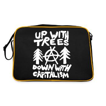 Anti Capitalism Antifa Nature Conservation Climate Change - Retro Bag - black/gold - Back