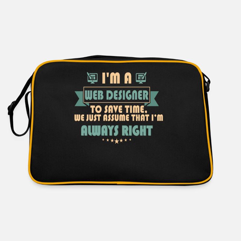 Web Designer gifts shirt Retro Bag