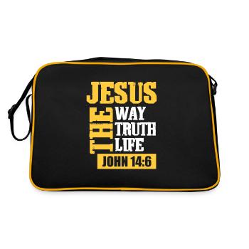 Jésus - Sac Retro - noir/or - Dos
