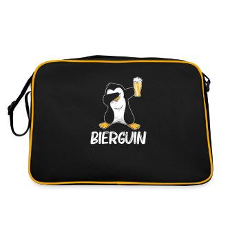 Penguin beer beer drinker - Retro Bag - black/gold - Back