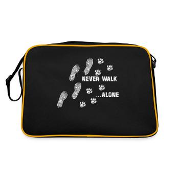 Patte de chat Never Walk Alone - Sac Retro - noir/or - Dos