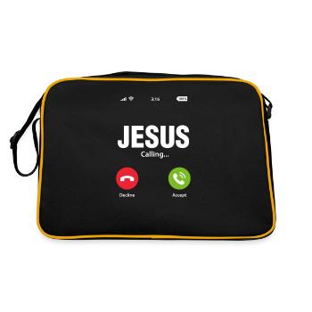 Jésus - Sac Retro - noir/or - Dos