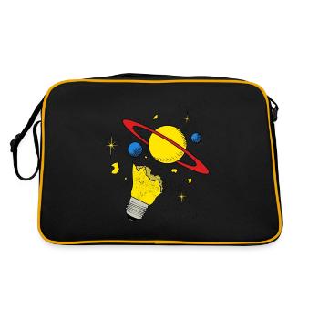 Planet vintage space universe orbit all - Retro Bag - black/gold - Back