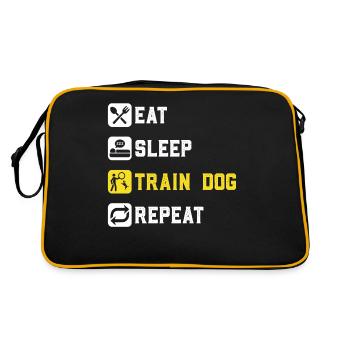 Eat Sleep Dog Trainer Repeat Gifts - Retro Bag - black/gold - Back