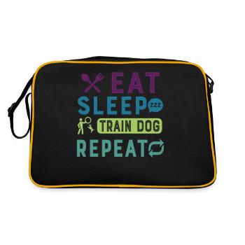 Eat Sleep Dog Trainer Repeat Funny Dog Trainer - Retro Bag - black/gold - Back