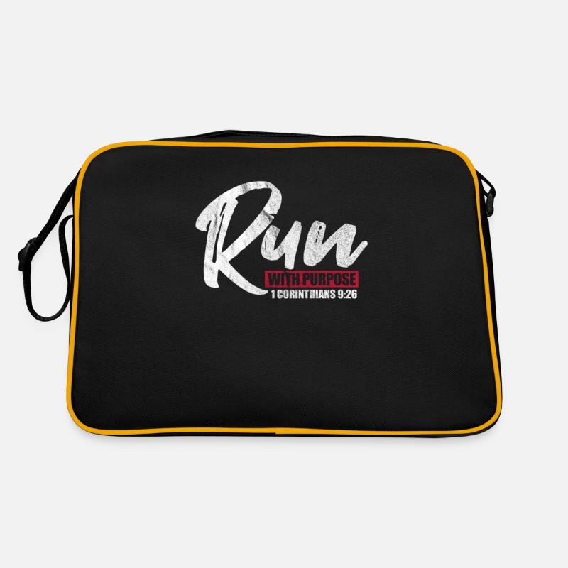 Christlich - Retro Tasche - Schwarz/Gold