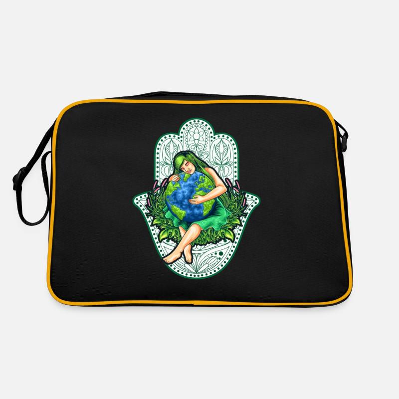 Mutter Erde, Gaia mit Mandala, Natur Geschenkidee Retro Tasche