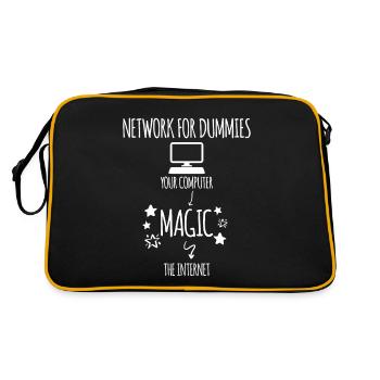 Computer scientist computer science programmer nerd geek - Retro Bag - black/gold - Back