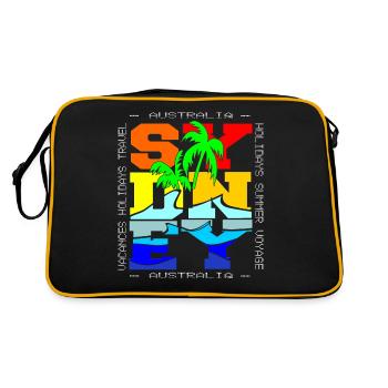 sydney australia - Sac Retro - noir/or - Dos