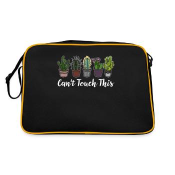 Cactus cactus plant succulents - Retro Bag - black/gold - Back