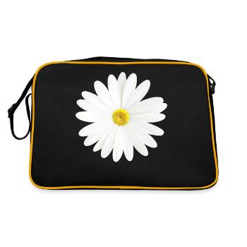 Daisy fleur blanche nature cadeau - Sac Retro - noir/or - Dos