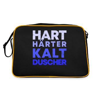 Kaltduscher Hart Männlich Kalt Duschen Geschenk - Retro Tasche - Schwarz/Gold - Hinten