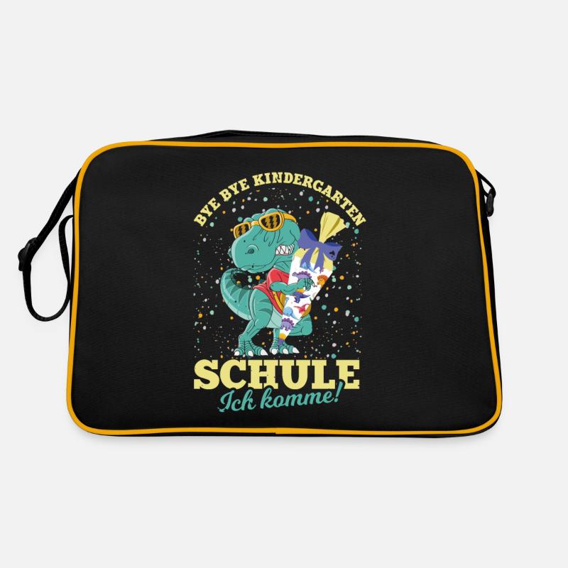 Einschulung 2020 Dinsoaurier Geschenk Erstklässler Retro Tasche