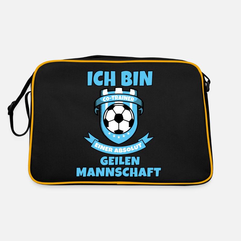 Co-Trainer einer absolut geilen Mannschaft - Retro Tasche - Schwarz/Gold