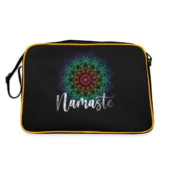 Hatha Yoga Vidya Namaste Bikram Chakra Asanas - Sac Retro - noir/or - Dos