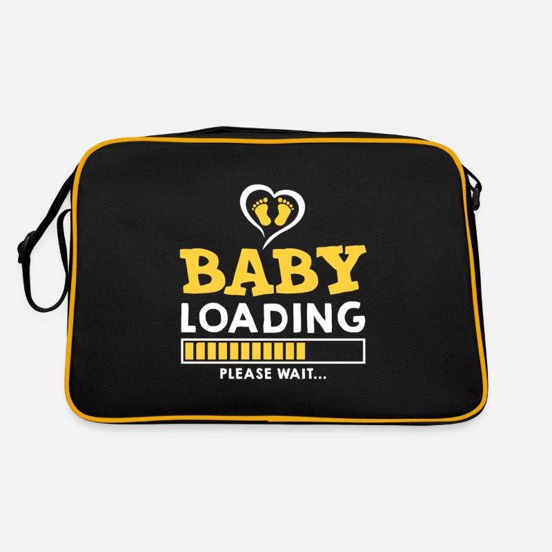 Baby Loading Lustig Schwangerschaft Retro Tasche