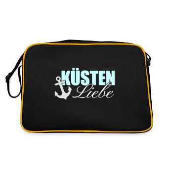 Küsten Liebe - Retro Tasche - Schwarz/Gold - Hinten