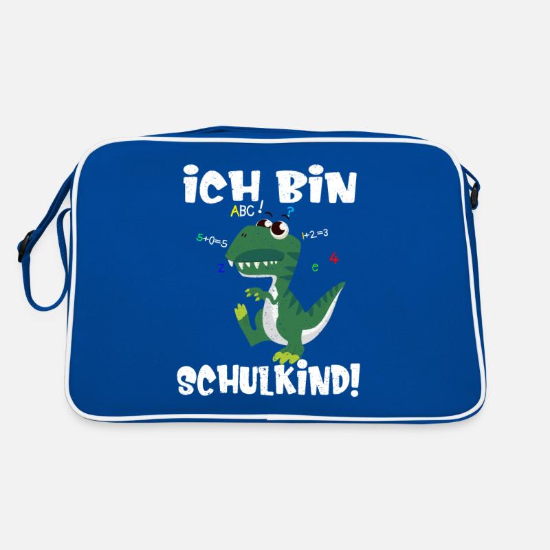 Dino Einschulung Ich bin Schulkind Retro Tasche