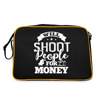 Tirera sur les gens pour de l'argent - Sac Retro - noir/or - Dos