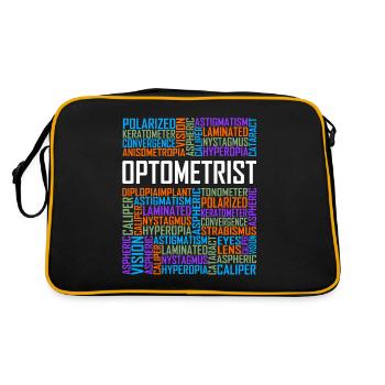 Optometrist Words - Retro Bag - black/gold - Back