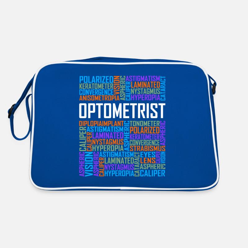 Optiker Worte Retro Tasche