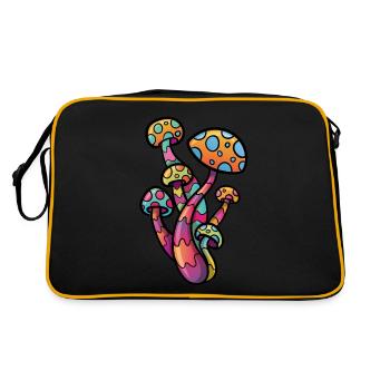 Champignon psychédélique - Sac Retro - noir/or - Dos
