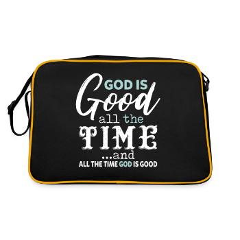 Dieu est bon tout le temps et tout le temps Dieu - Sac Retro - noir/or - Dos