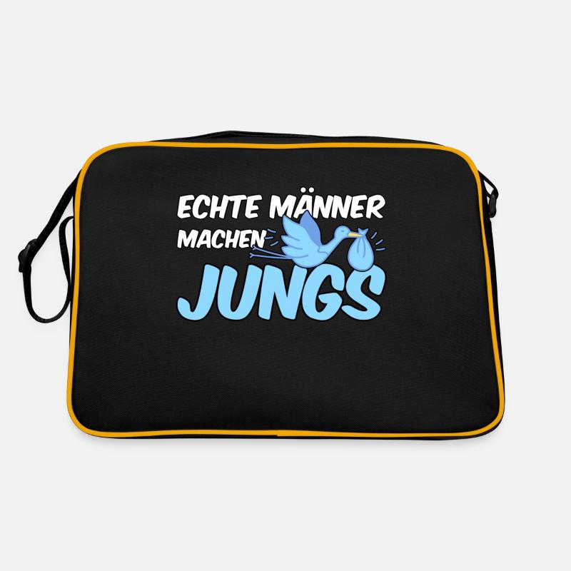 Echte Männer machen Jungs Sohn Papa Retro Tasche