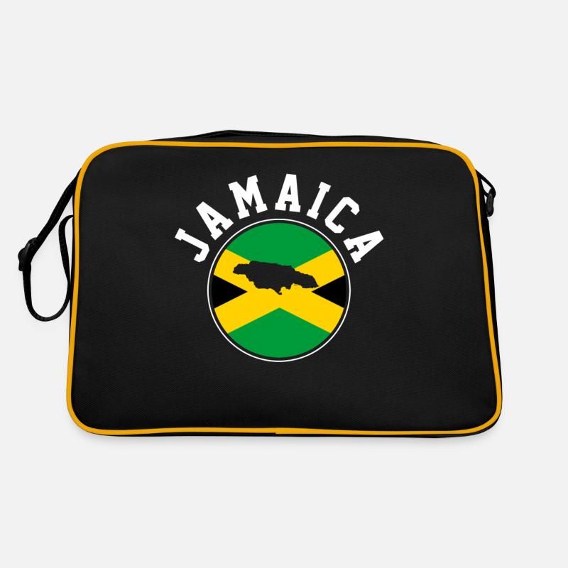 Drapeau Jamaïque - Sac Retro - noir/or