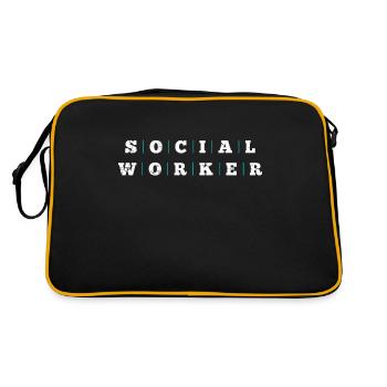 Social worker - Retro Bag - black/gold - Back